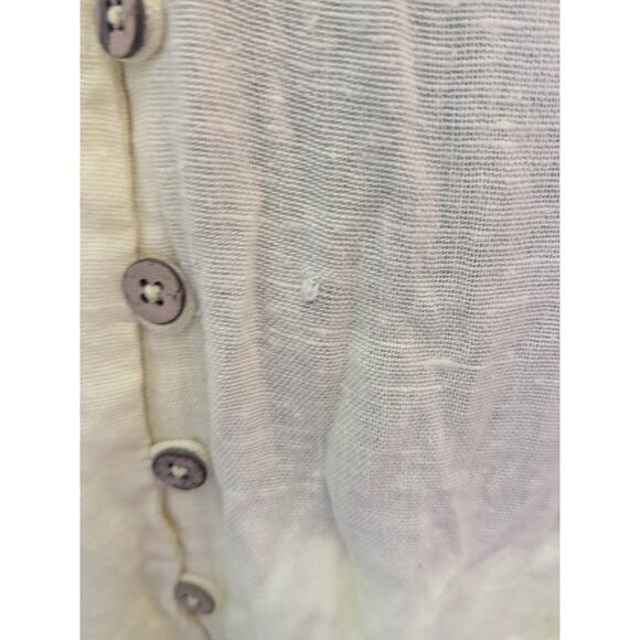 FREE PEOPLE The Getaway Midi Maxi Dress Smocked Cut Out Cotton Yellow Size XS - Picture 9 of 13